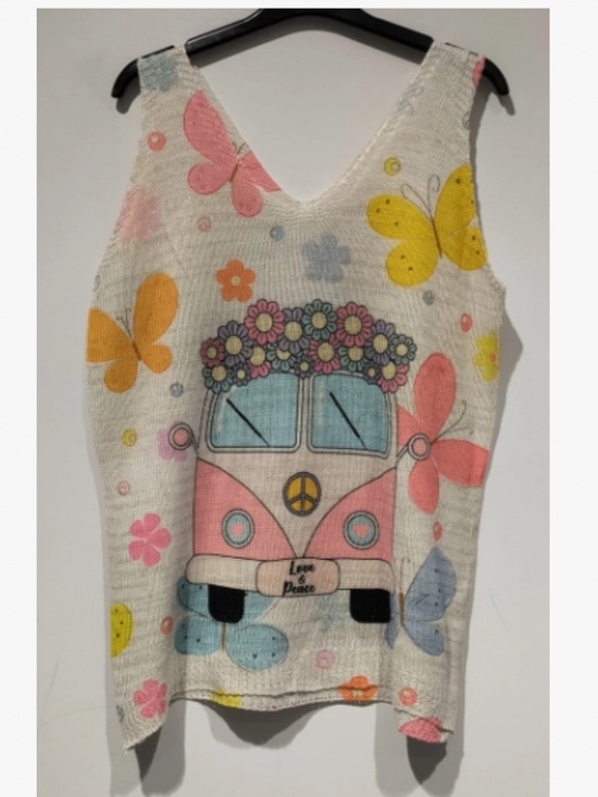 POL Tops - 🎉 LOOWIE “ LU LU 2 ”  LOOWIE VAN Sleeveless LIGHTWEIGHT SWEATER TANK 30